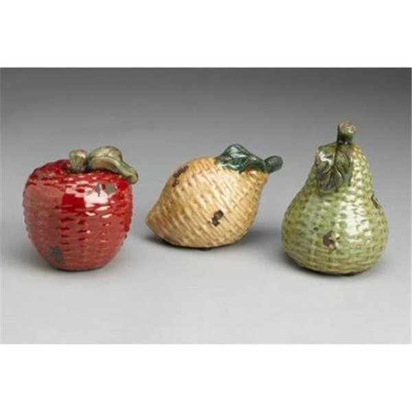 Aa Importing AA Importing 10841 Fruits Sculpture - Set of 3 10841